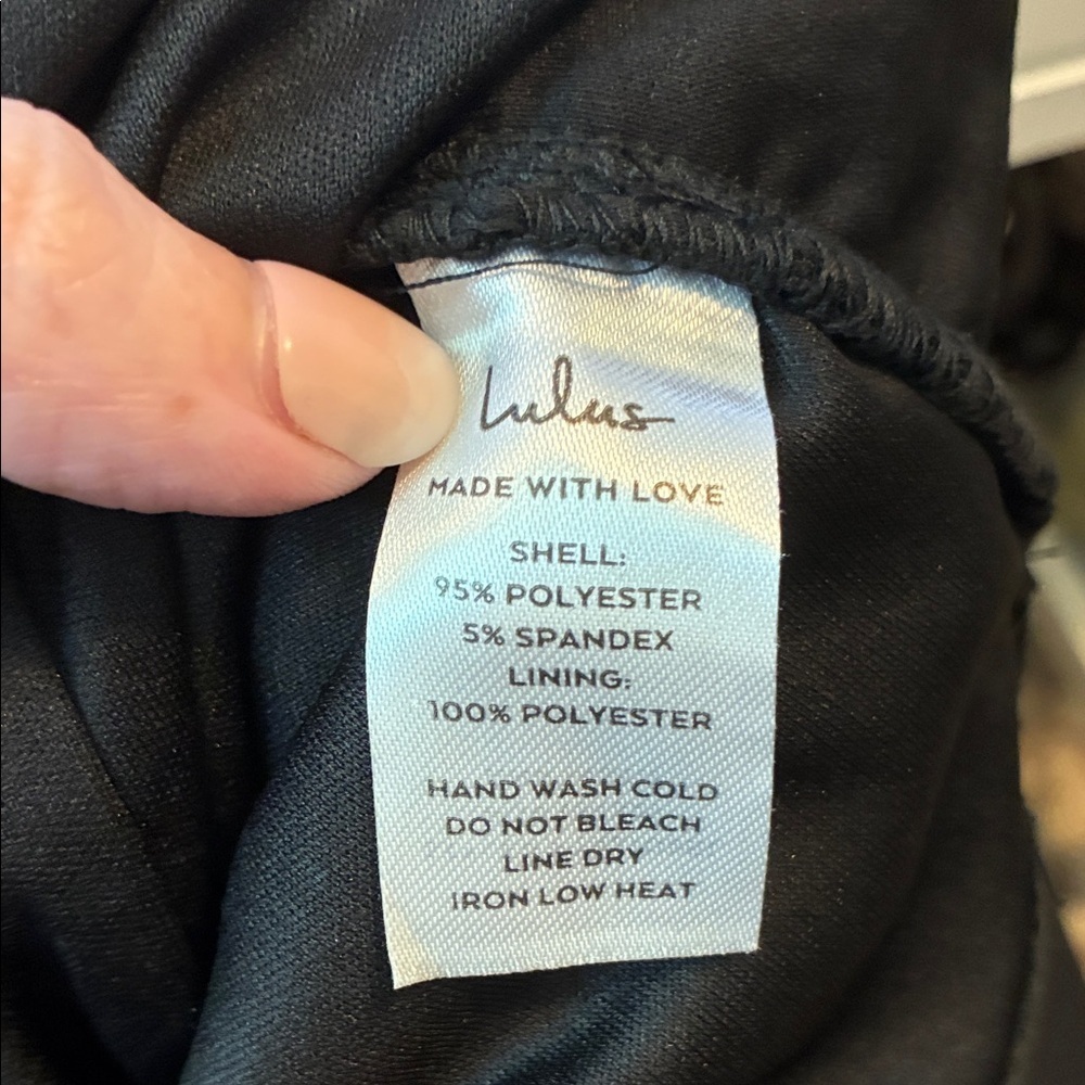 Lulu's Black Ruffled Rouched Camisole - Picture 6 of 6